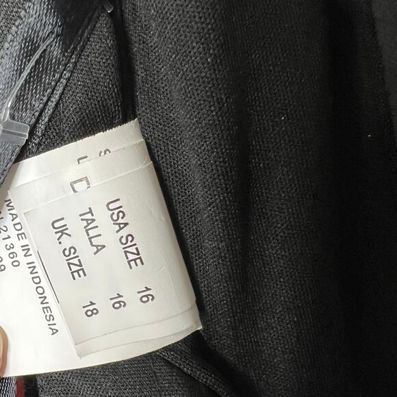 Mori Lee Black Velvet Chiffon Gown Dress Plus Size 16 - Picture 5 of 15